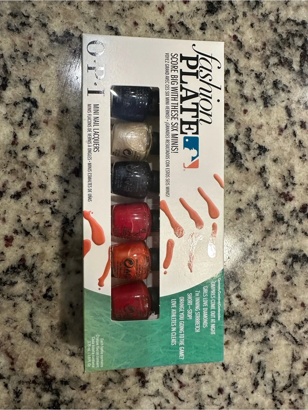 OPI Fashion Plate Kids Nail Lacquer Mini Set - Red, Orange, Gold, Black, Silver
